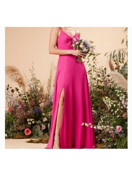 Dress the Population Dresses & Skirts - 🆕DRESS THE POPULATION Cambria Twist Front Slit Gown Dress Fuchsia Medium 6-8